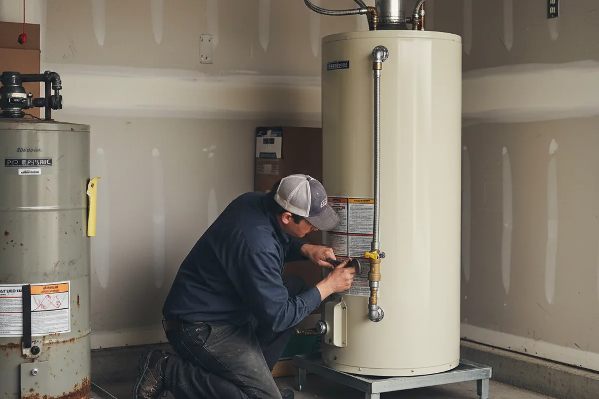 Water heater and shutoff valve replacement in South Charleston